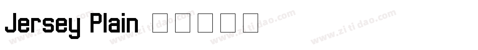 Jersey Plain字体转换